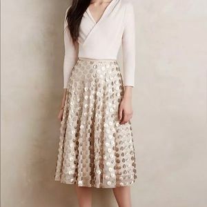 Anthropologie Eva Franco Shimmer Spot Midi Skirt!